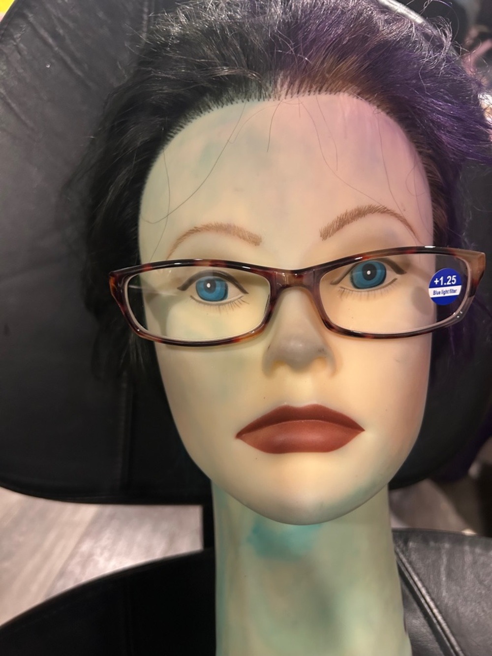 Tortoiseshell Reading Glasses +1.25 Blue Light Lens